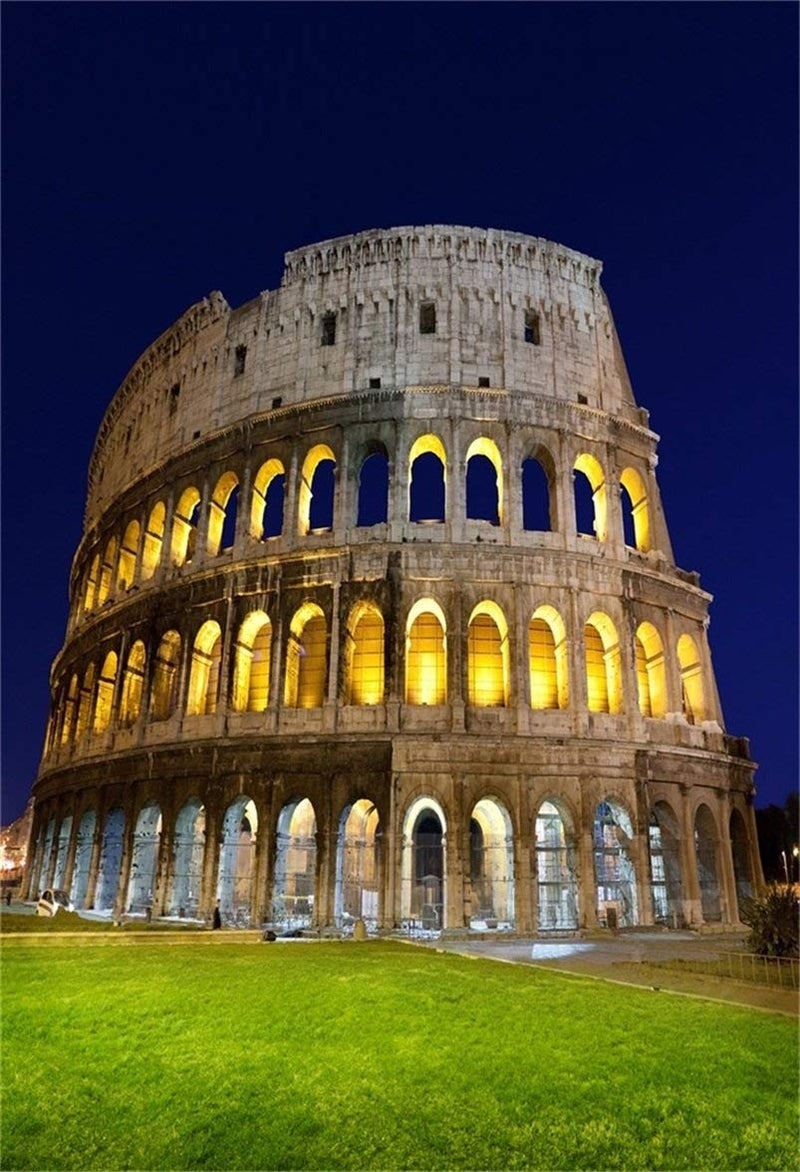 AOFOTO 5x7 قدم خلفية أنقاض الكولوسيوم الروماني القديم خلفية تصوير الكولوسيوم معلم إيطالي صورة شخصية للبالغين الفتاة الصبي السفر الأوروبي روما قوس عتيق عمارة Props استوديو تصوير فينيل - Image 1